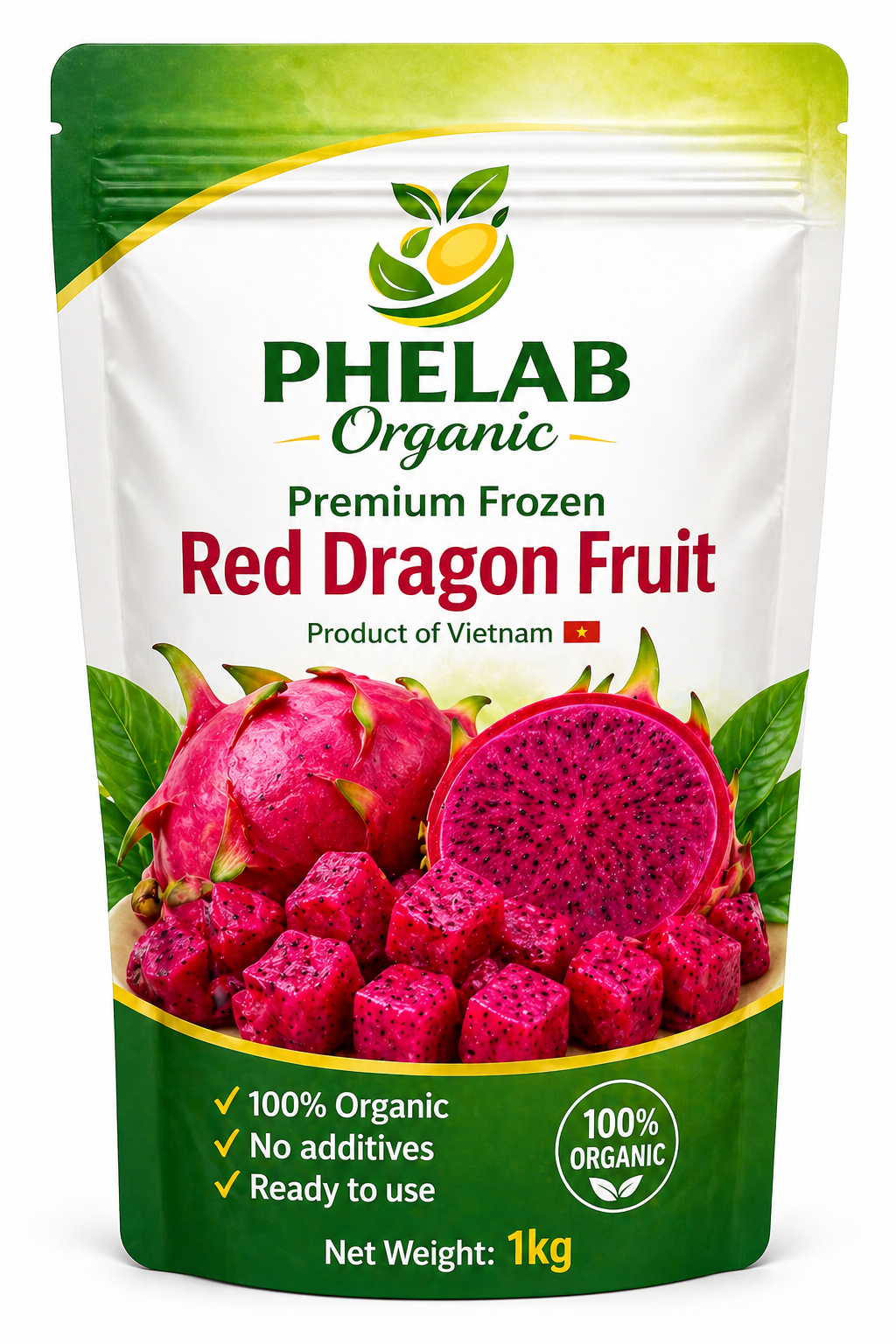 Red Dragon Fruit (Thanh Long Δα») β Organic Frozen